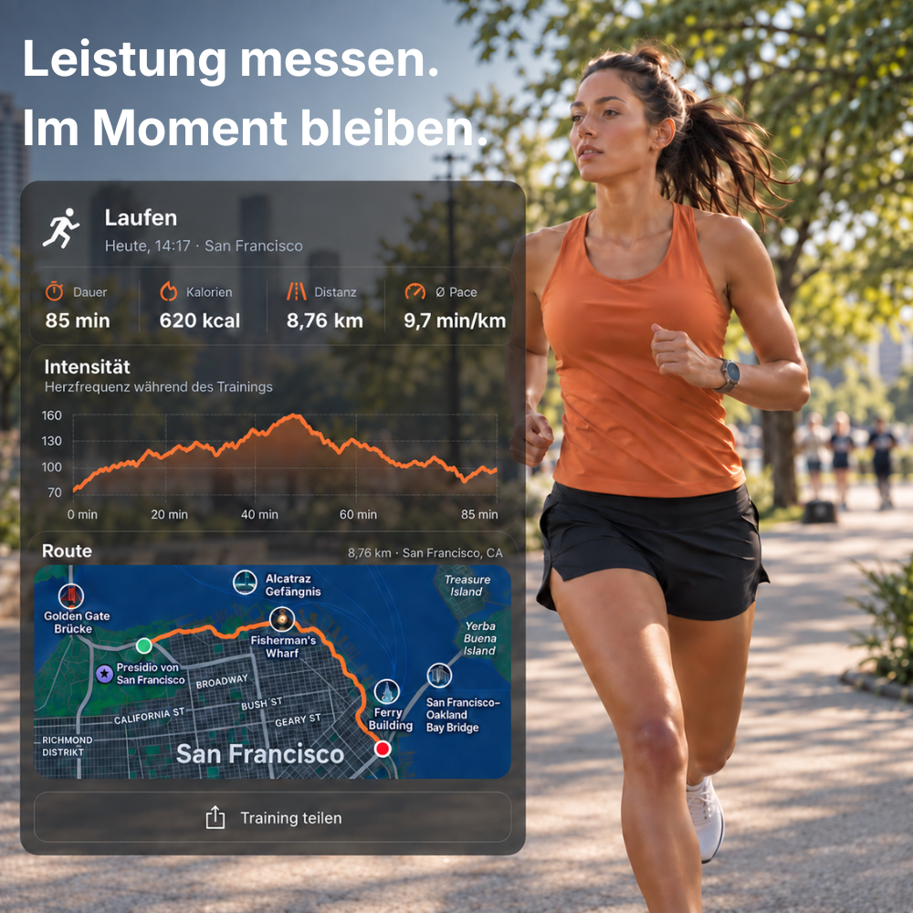 Jedes Training erfasst. Mit der Uhr, die du liebst.